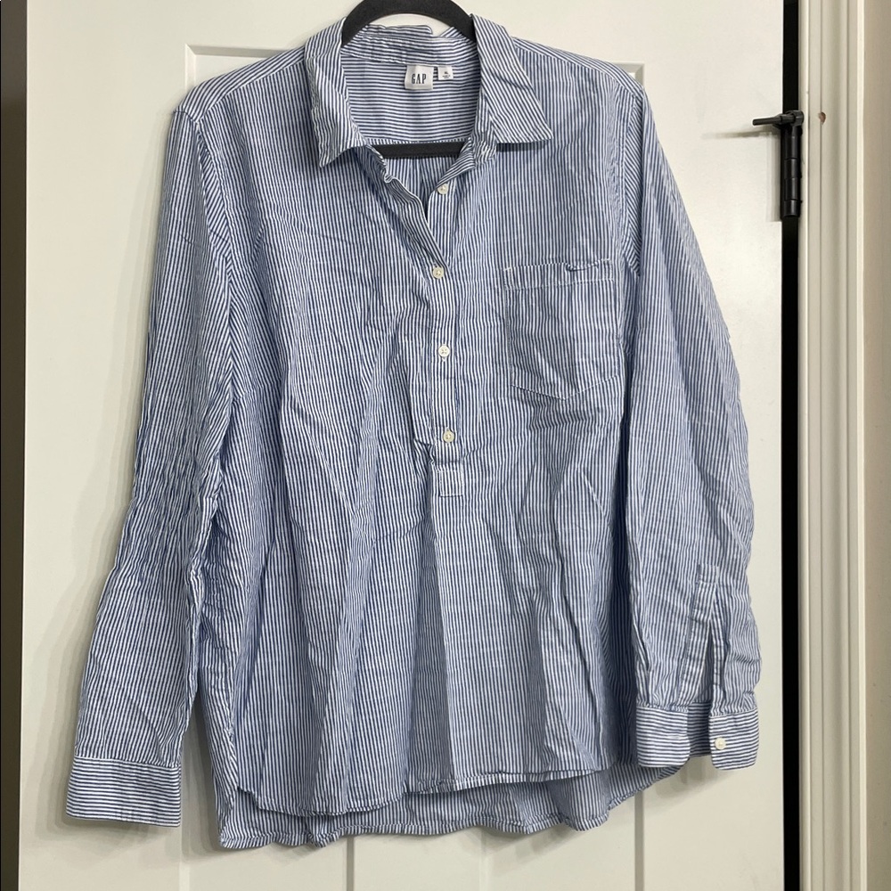 GAP Light Blue Striped Shirt